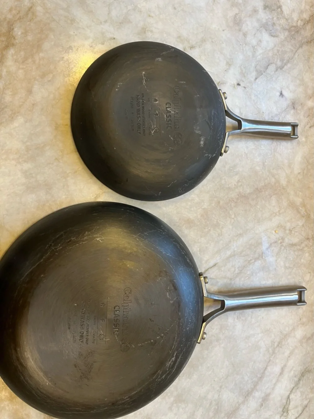 Calphalon® Ceramic Nonstick 8" and 10" Frying Pan Set, Silver Ash - Picture 2 of 5